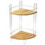 Tour de rangement en coin en bambou avec 2 tablettes-47444611