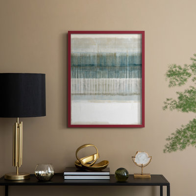 «Misty Island III», reproduction encadrée - bois massif