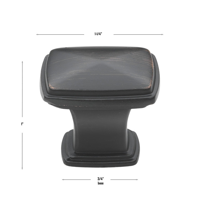 Paquet multiple de boutons carrés de 1 1/4 po Deco, Bronze huilé