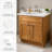 Design House Calesco Calacatta Quartz Bathroom Vanity Top And Sink With Backsplash, 8 In Wide Set, White/gray/taupe-118827968