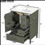 Meuble-lavabo 24 po avec lavabo en céramique, porte à fermeture douce, 3 tiroirs, poignées dorées et support de porte-127467486
