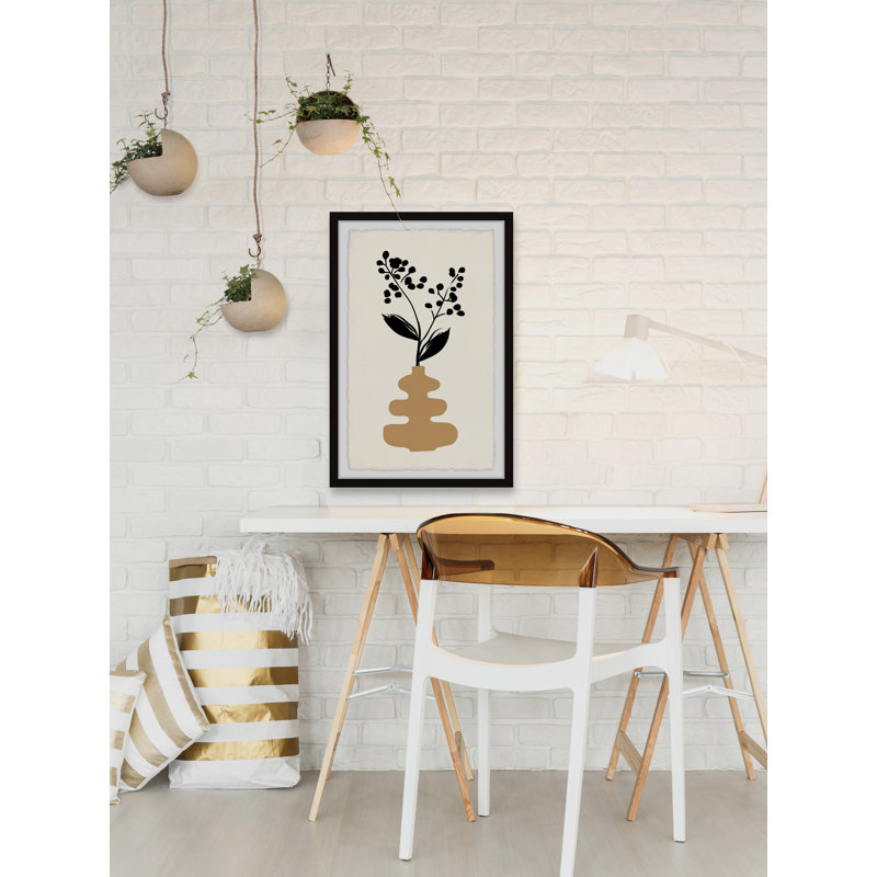 «Vase superposé», reproduction encadrée, H 12 po x l 8 po x P 1,5 po