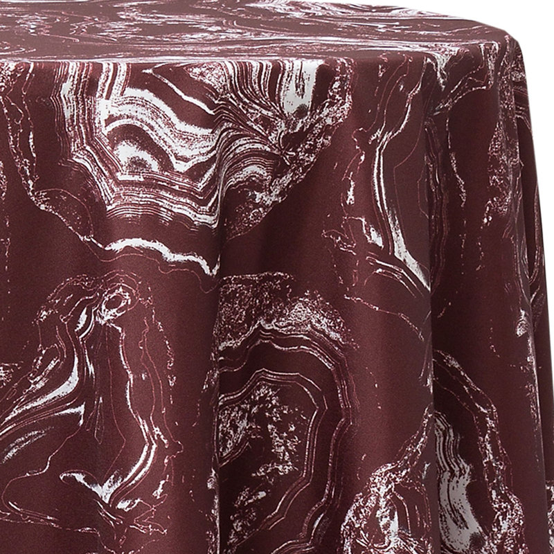 Abstract Polyester Tablecloth, 120" x 120"