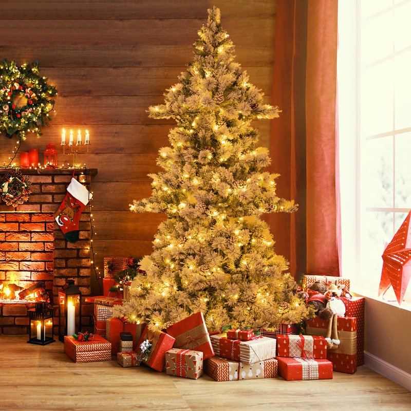 Arbre de Noël artificiel éclairé 7 pi