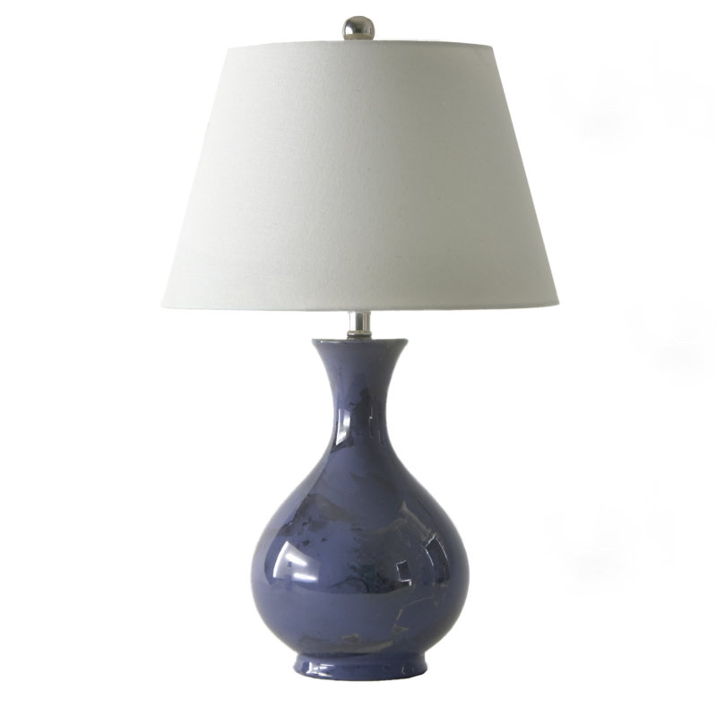 Lampe de table 25 po Jar, Bleu; argent