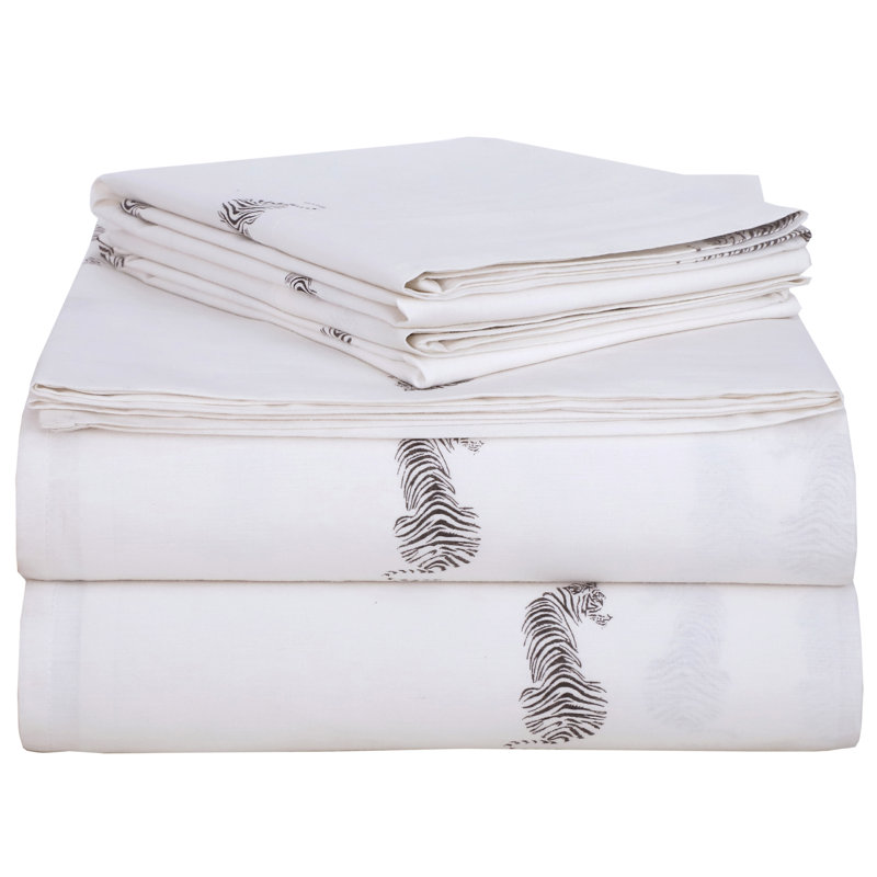 Ensemble de draps 100% coton 144 fils, Turquoise Mandalas, Grand