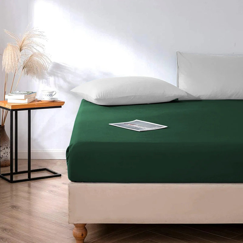Sulltane Ultrasoft Cotton Blend Jersey Knit Fitted Sheet, Single (3'), Green