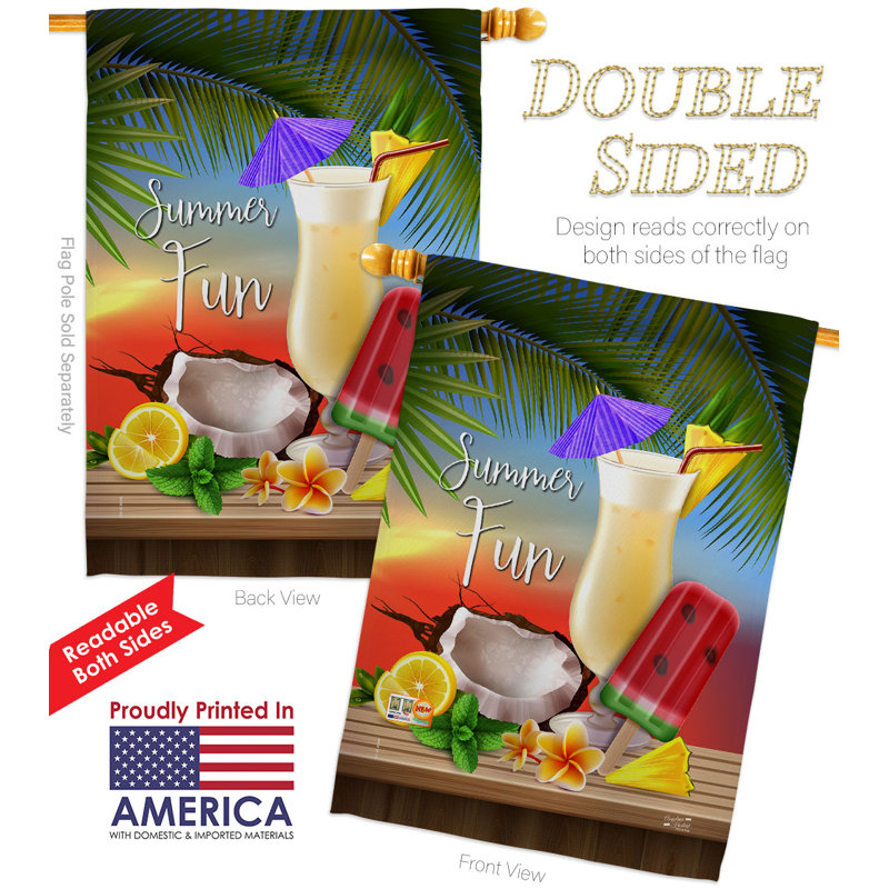 Double Sided 40'' H x 28'' W Polyester House Flag