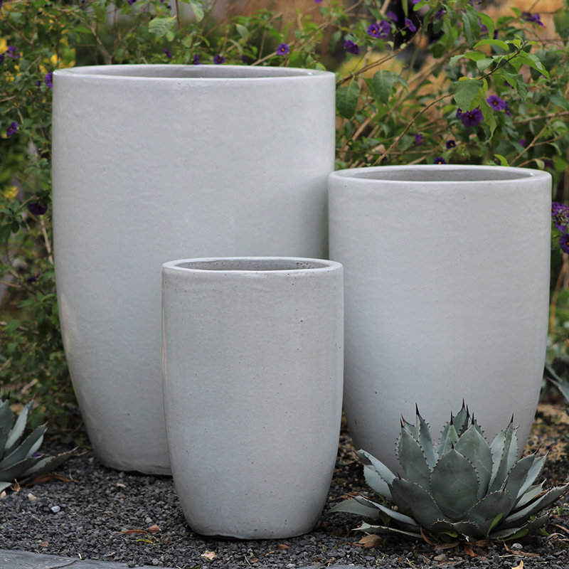 Le Beau Handmade Ceramic Planter, White
