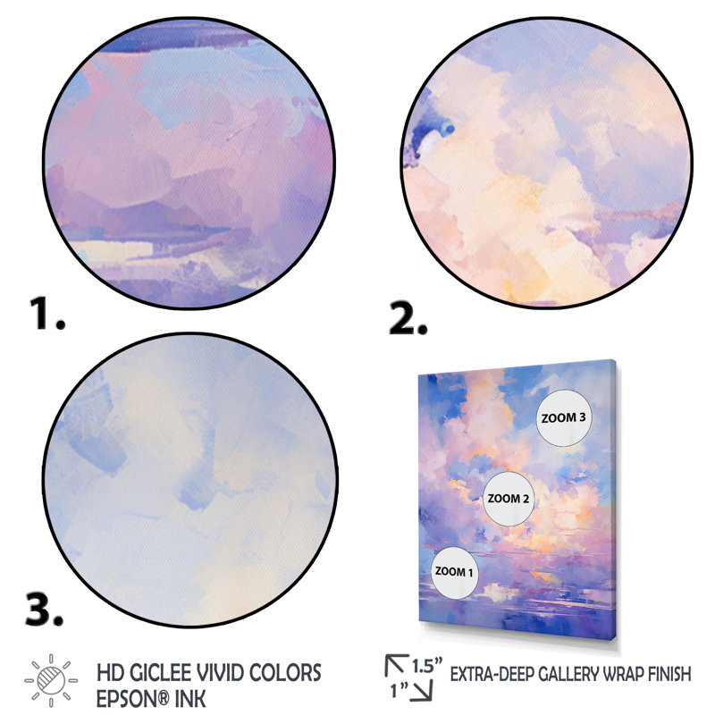 «Hakala Colorful Sky Photo Skyline Serenade II», reproduction d'art sur toile, H 32 po x l 24 po x P 1 po