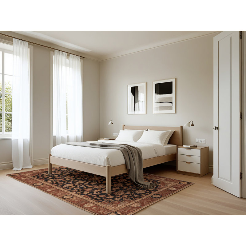 Tapis brun lavable à la machine, Rectangle 5 pi x 7 pi