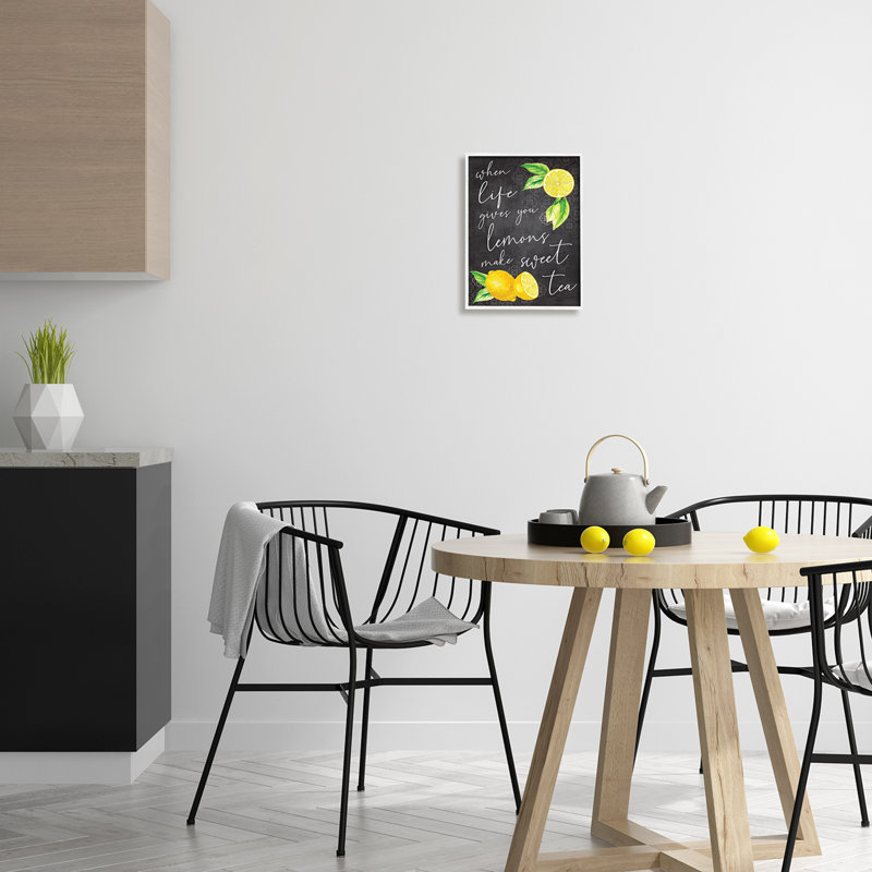 «When Life Gives You Lemons Sweet Tea Expression» par ND Art - Cadre flottant, impression sur bois