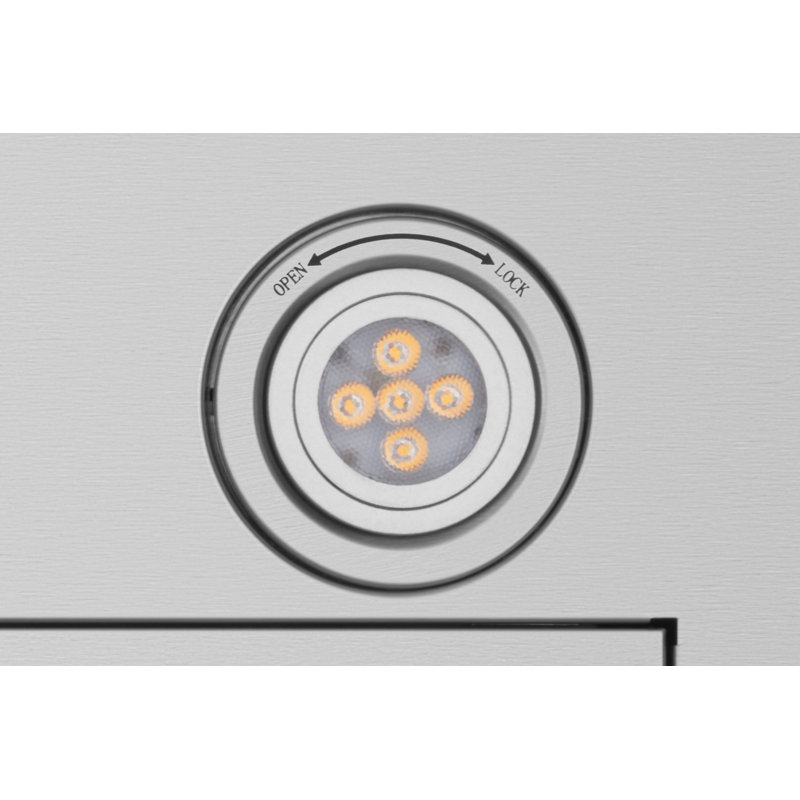 Hotte de cuisine convertible de 450 pi³ / min en acier inoxydable, H 10 po x l 29,38 po x P 11,25 po