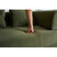 Canapé-lit 59 po convertible vert avec coussin cylindrique, matelas pliable en velours côtelé et cadre de forme fixe pour le salon et la chambre à coucher