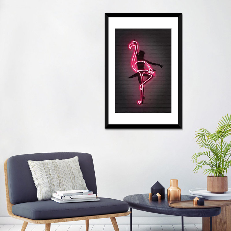 « ballerine », impression sur toile, H 32 po x l 24 po x P 1 po, Papier beaux-arts encadré noir, Blanc