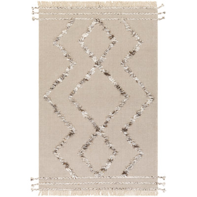 Tapis beige tissé à la main Southwestern