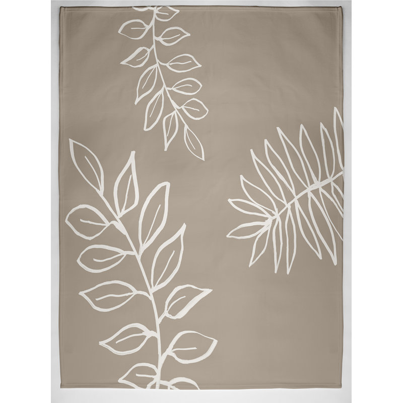 Tiernan Plain Weave / Muslin Throw Blanket, Taupe