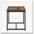 Weathered Oak and Black Rectangular End Table