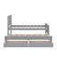 Lit plateforme simple avec tiroirs et lit gigogne-114402416