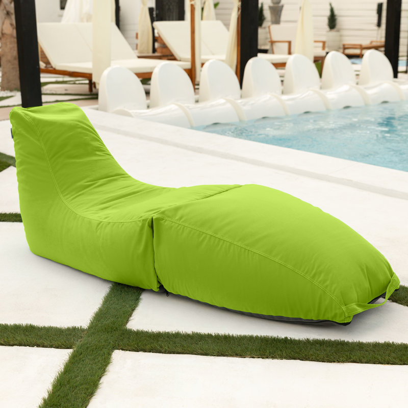 Chaise longue d'extérieur à billes Prado, Vert lime