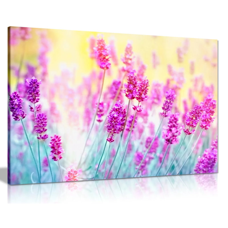 Tranquil Purple Lavender Flower Aromatherapy Herbal - Wrapped Canvas Print, 20cm H x 31cm W