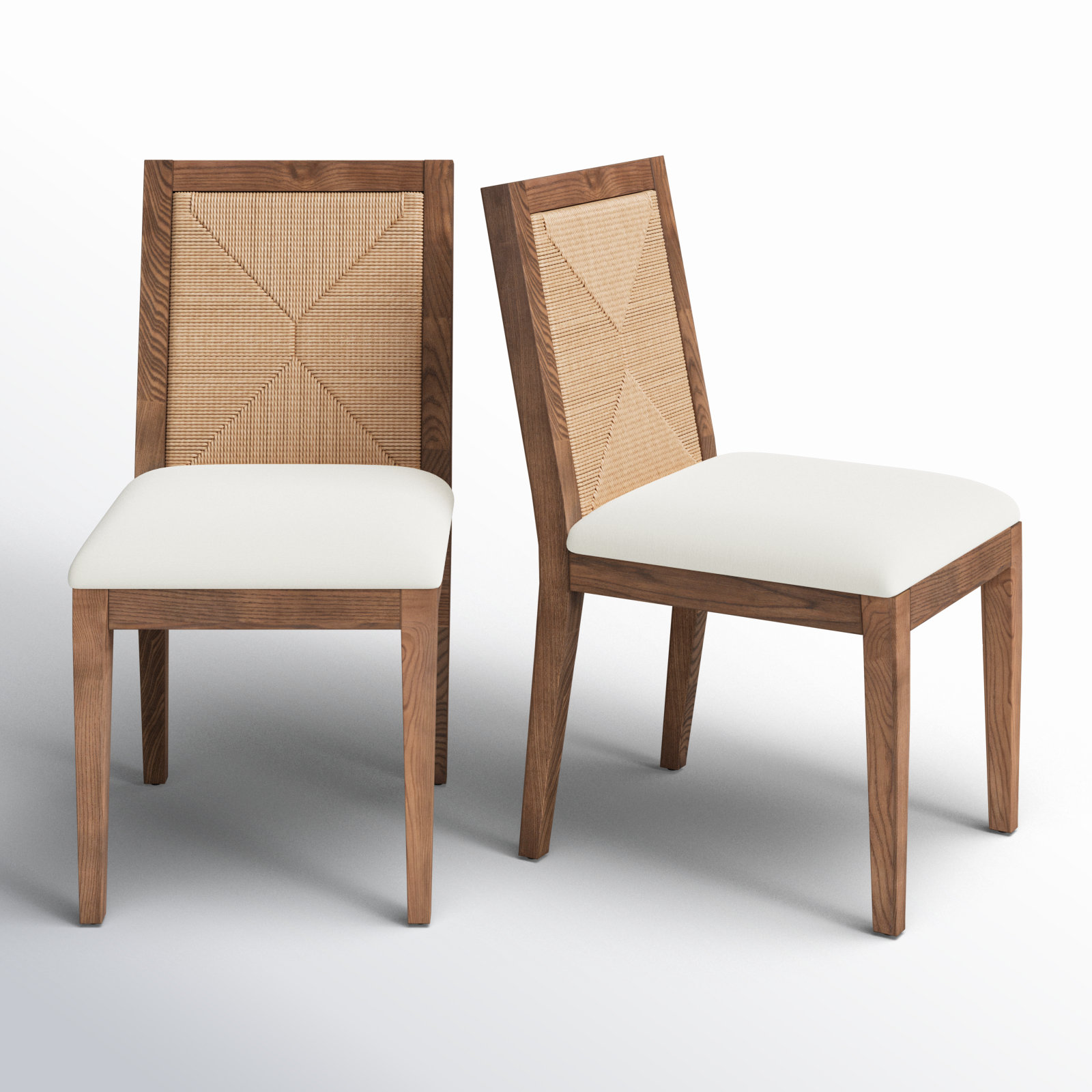 Hudgins Linen Oak Armchair, Walnut