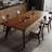 Nut-brown Rectangular Solid Wood Dining Table-1254118975