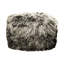 Round Tibetan Lamb Sheepskin Ottoman-950018334-950018307