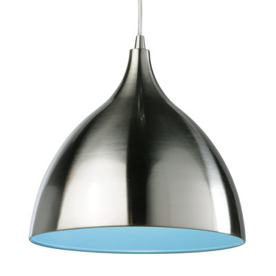 1 - Light Brushed Nickel Dome Pendant