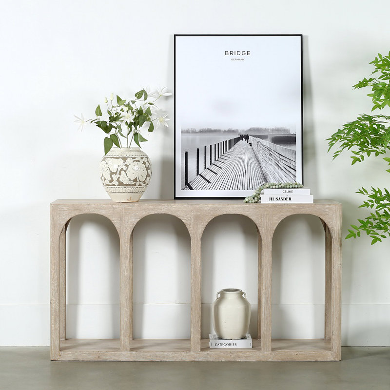 Ming 59'' W Solid Wood Console Table