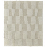 Ashby Wool Geometric Area Rug in Tan