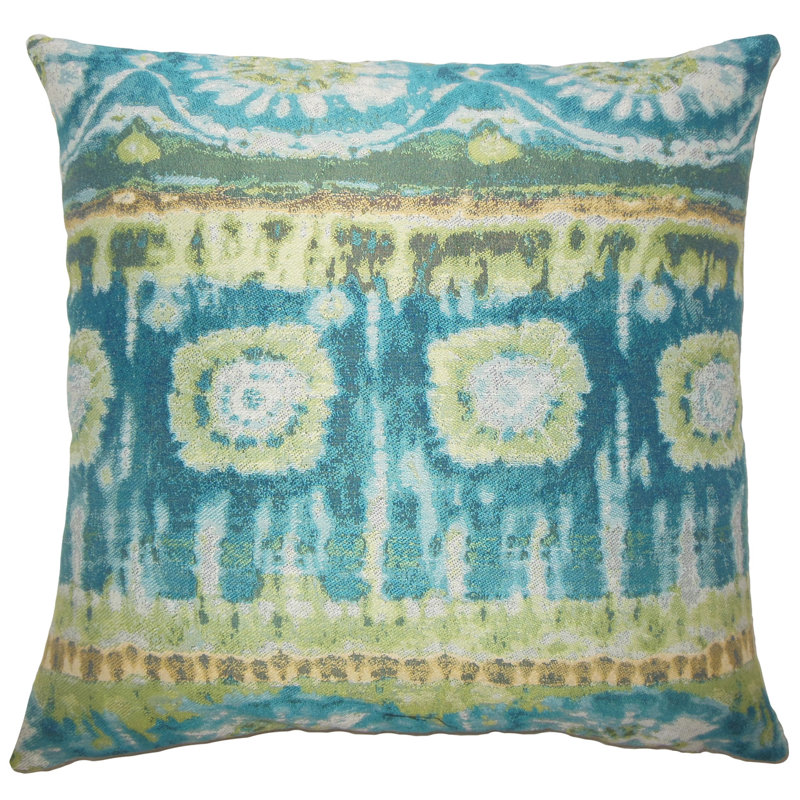 Tracy Ikat Feather Reversible Throw Pillow