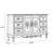 Blue Solid Wood Sideboard