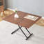 La table de levage moderne et minimaliste multifonctionnelle avec un bureau en panneau de fibres à densité moyenne de 0,8 pouce d'épaisseur et des pieds en métal noir peut être utilisée comme coiffeuse, table basse, table de salle à manger et table de bureau.-1100706934-1100706932