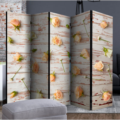 Glenham 172 cm H Solid Wood Folding Room Divider