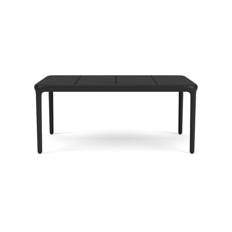 Otti Rectangular Side Table, Black/Smoke
