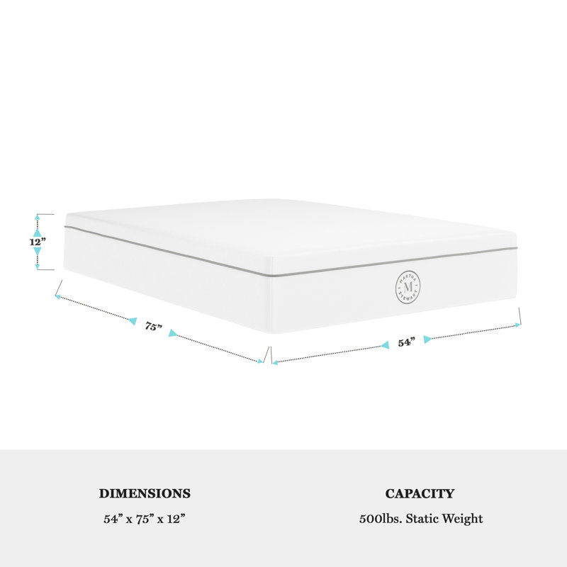 Full Size White Innerspring Adjustable Bed Mattress with Cooling Gel