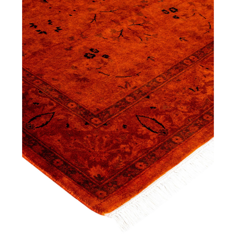 Overdyed One-of-a-Kind 3' 0" X 8' 7" Hand Knotted Area Rug