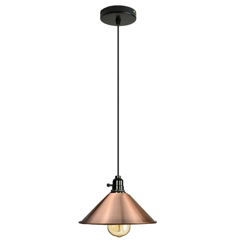 Faris 1 - Light Black Pendant, Copper