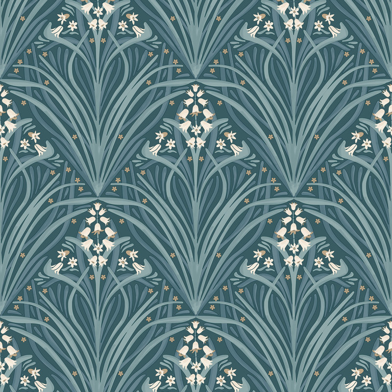 Victorian Bloom Wallpaper Sample, Beige
