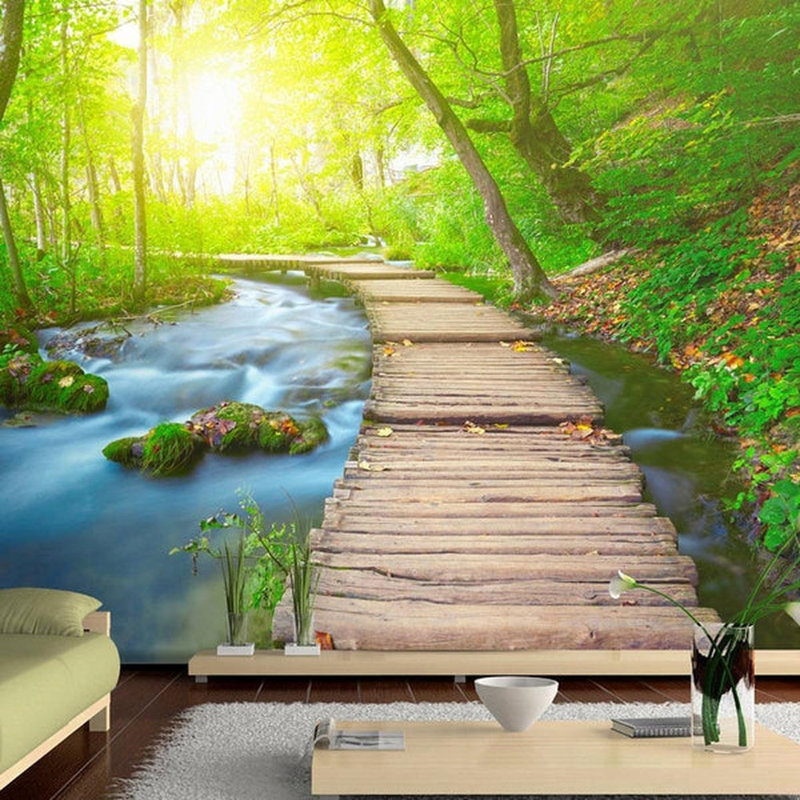 Murale forêt verte Danczyk, L 110 po x l 157 po