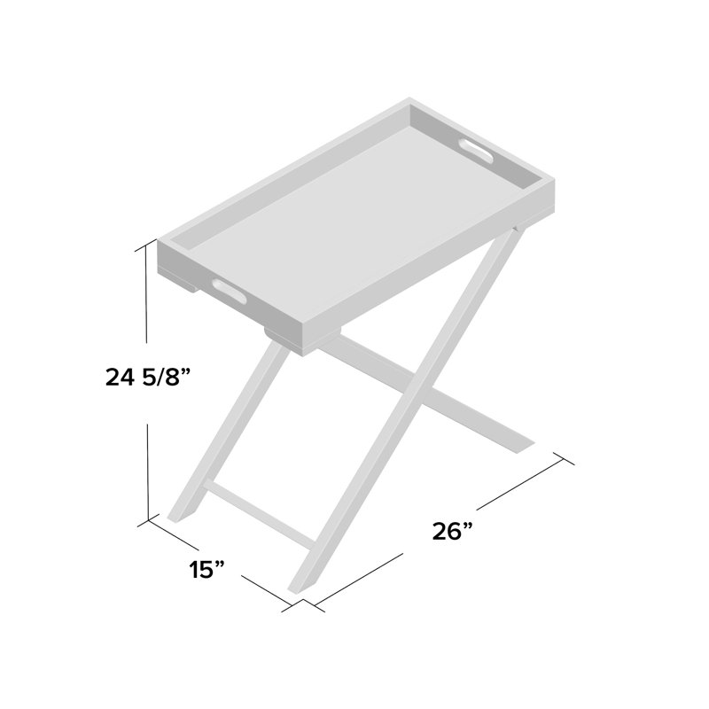 Fin de table Aubrie, French Grey