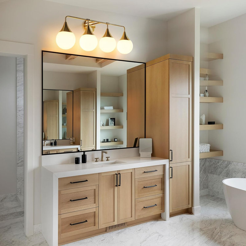 Nezahat 4 - Light Dimmable Vanity Light, Gold