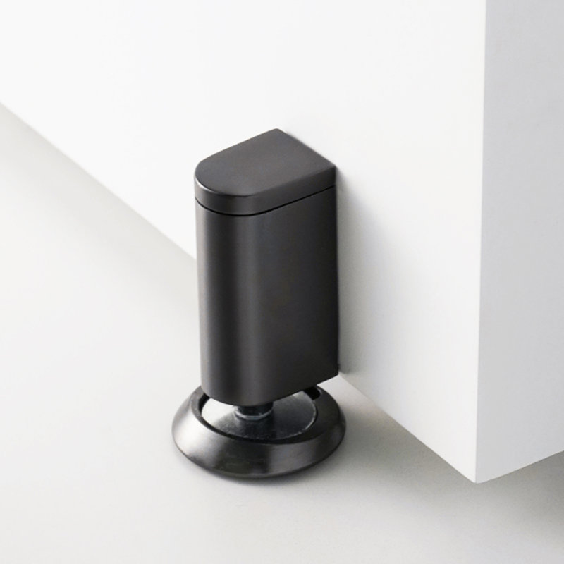 Windproof Mute Brass Doorstop Multipack, Matte Black