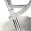 Aymar Upholstered Adjustable Height Bar Stool with Stainless Steel Frame-480294689