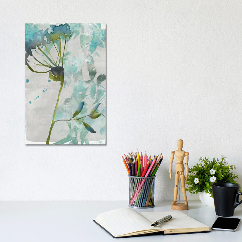 Flower Layers II by Jennifer Goldberger - Wrapped Canvas Painting, 20.32 cm H x 30.48 cm W