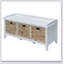 Banc beige et blanc avec 3 tiroirs