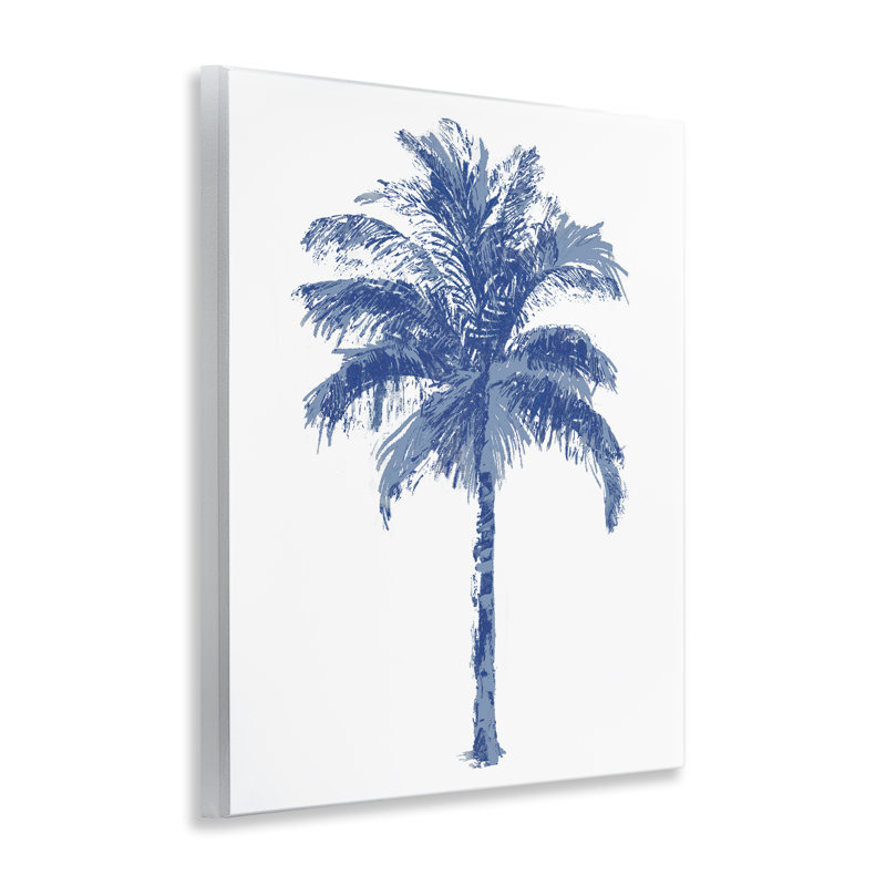 Abstract Brushed Palm Tree Wall Plaque Art, design by Kristen Drew