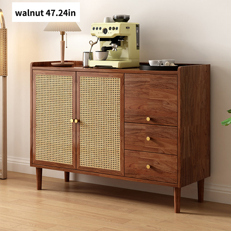 Armoire d'appoint en bois massif, Noyer