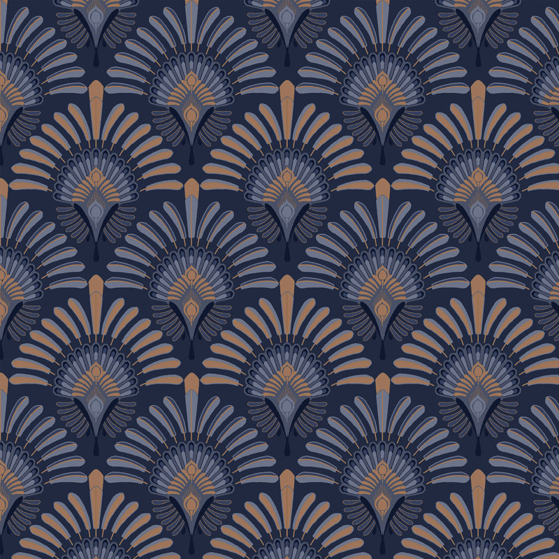 Transform Peacock Peel & Stick Wallpaper, Brown